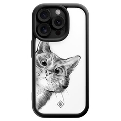 Casimoda iPhone 13 Pro zwarte case - Kat kiekeboe