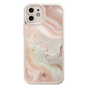 Casimoda iPhone 11 beige case - Marmer waves