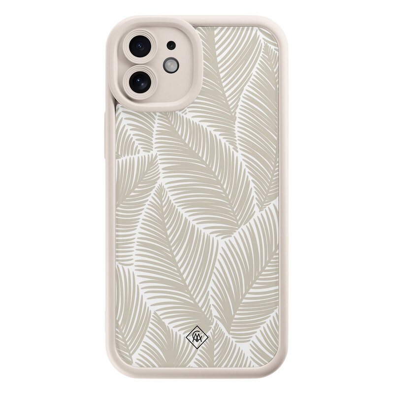 Casimoda iPhone 11 beige case - Palmy leaves beige