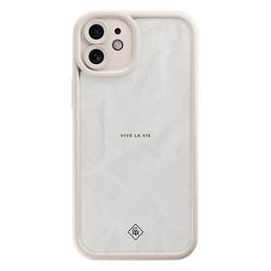 Casimoda iPhone 11 beige case - Vive la vie
