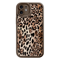 Casimoda iPhone 11 bruine case - Golden wildcat