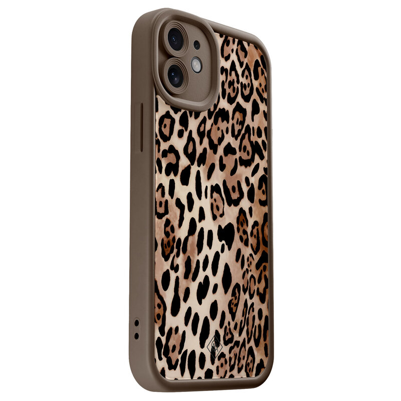 Casimoda iPhone 11 bruine case - Golden wildcat