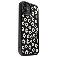 Casimoda iPhone 11 zwarte case - Retro bloempjes