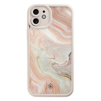 Casimoda iPhone 12 beige case - Marmer waves