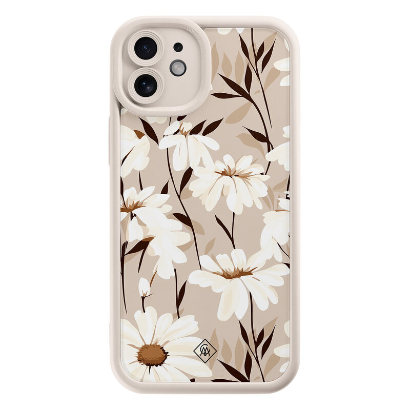 Casimoda iPhone 12 beige case - In bloom