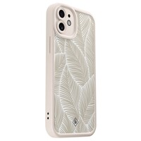 Casimoda iPhone 12 beige case - Palmy leaves beige