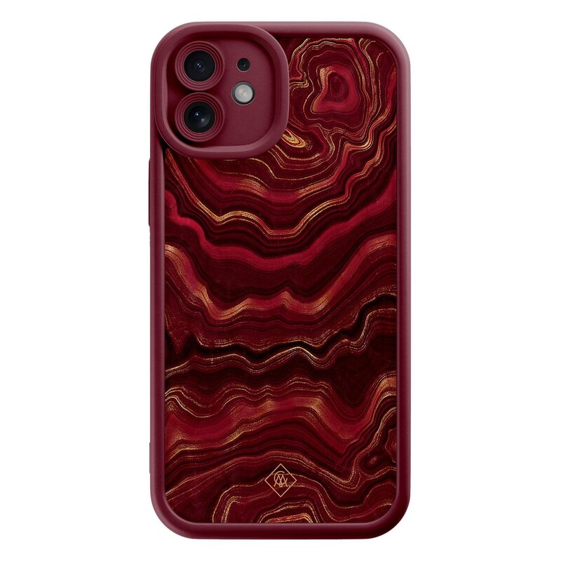 Casimoda iPhone 12 rode case - Agate rood