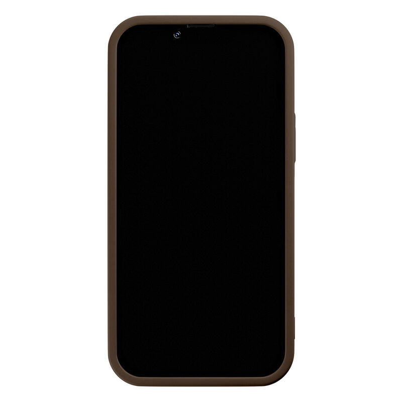 Casimoda iPhone 12 bruine case - Abstract almond shapes