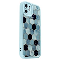 Casimoda iPhone 12 blauwe case - Blue cubes