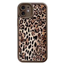 Casimoda iPhone 12 bruine case - Golden wildcat