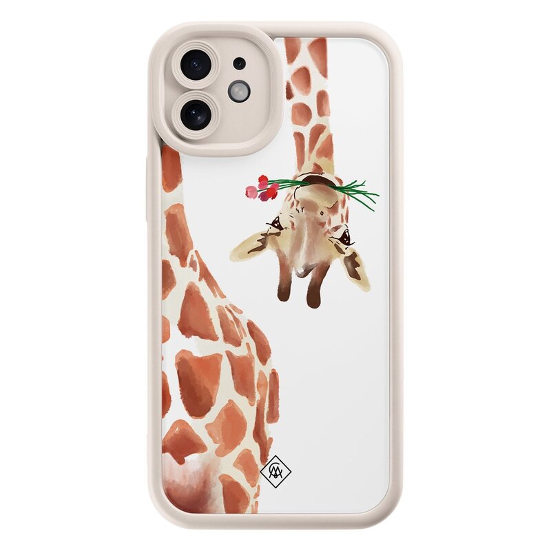 Casimoda iPhone 12 beige case - Giraffe