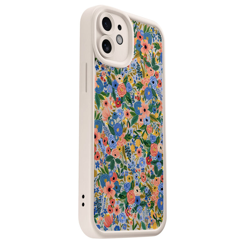 Casimoda iPhone 12 beige case - Floral garden