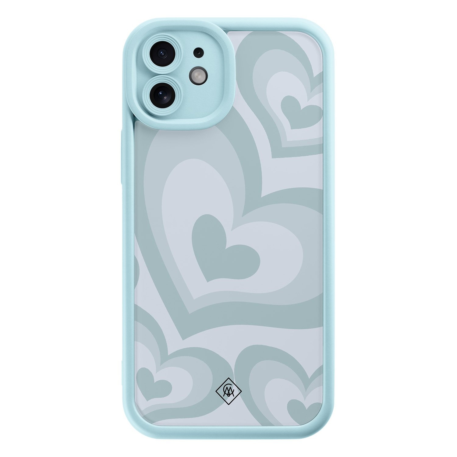 iPhone 12 blauwe case - Hart blauw