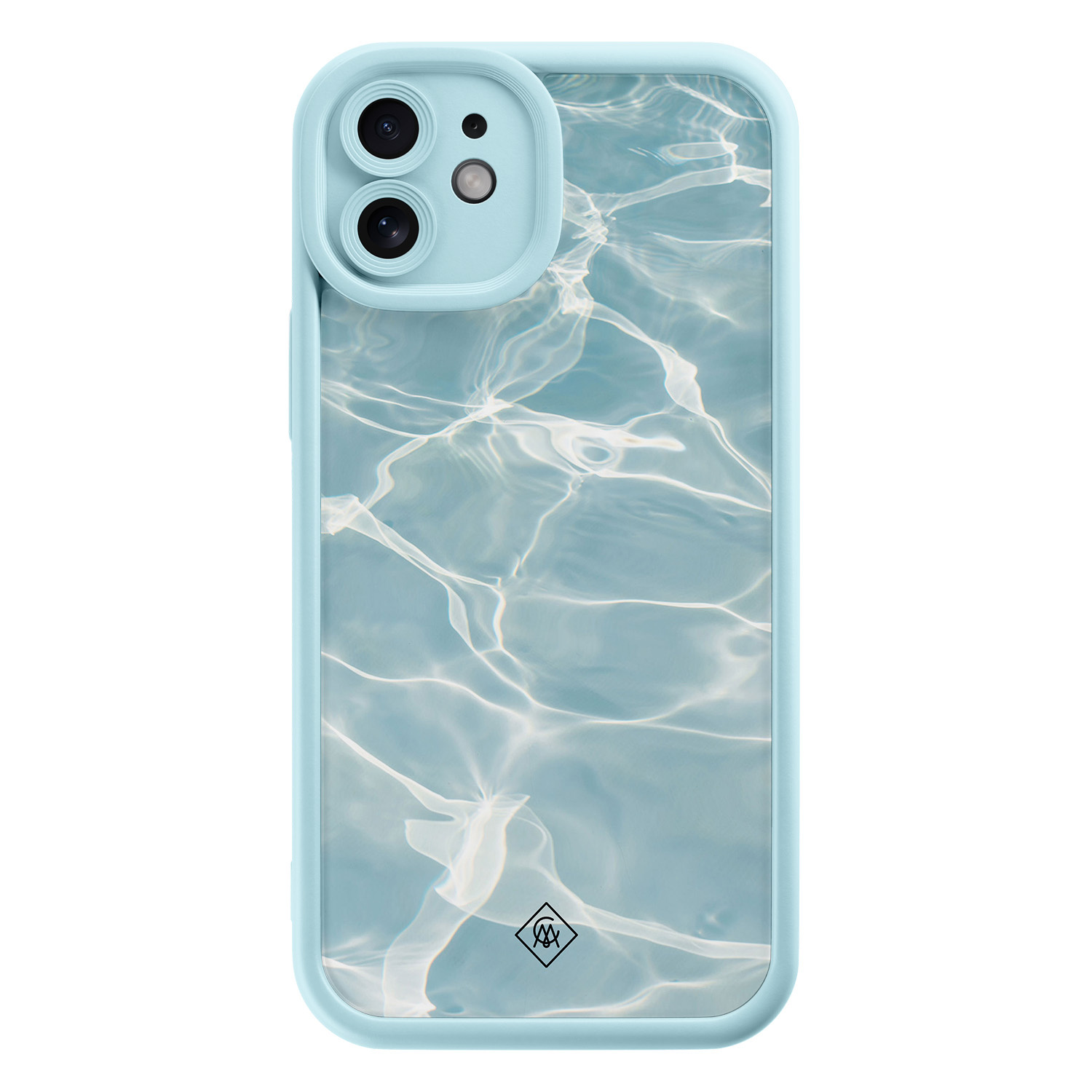 iPhone 12 blauwe case - Aqua wave