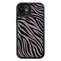 Casimoda iPhone 12 zwarte case - Wavy twist