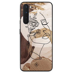 Casimoda OnePlus Nord hoesje - Abstract gezicht bruin