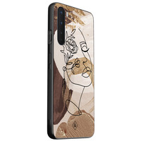 Casimoda OnePlus Nord hoesje - Abstract gezicht bruin