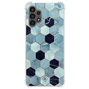 Casimoda Samsung Galaxy A13 4G shockproof hoesje - Blue cubes