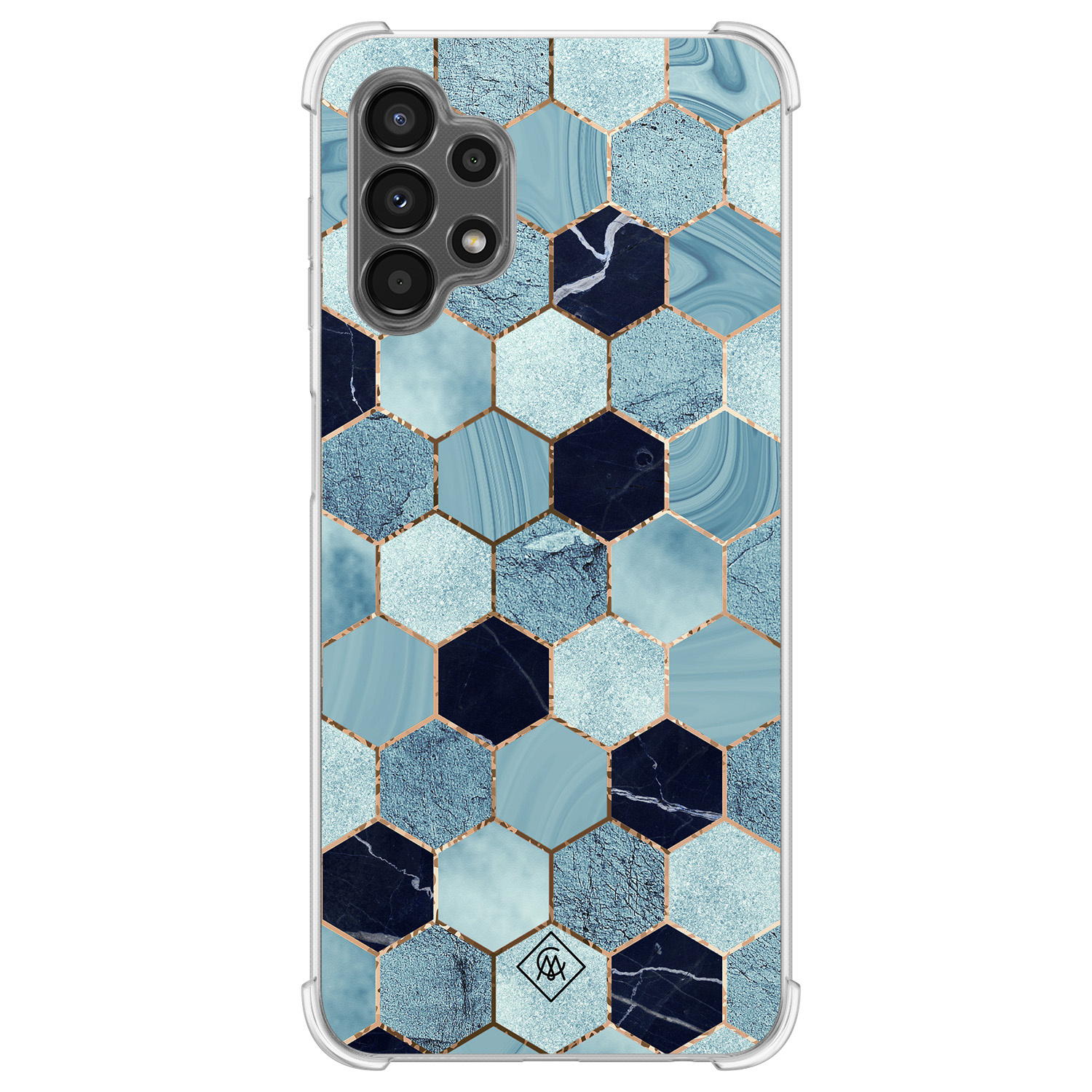 Samsung Galaxy A13 4G shockproof hoesje - Blue cubes