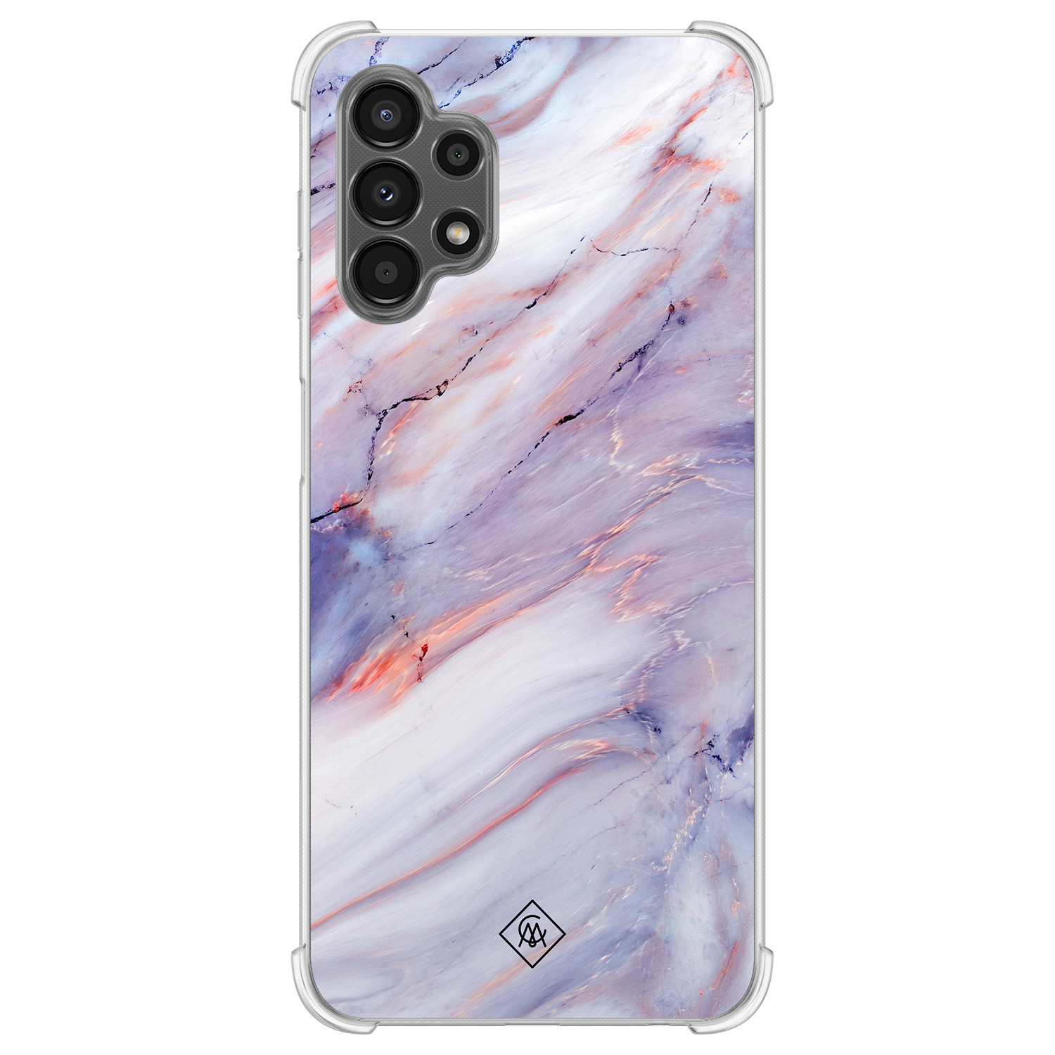 Samsung Galaxy A13 4G shockproof hoesje Marmer paars