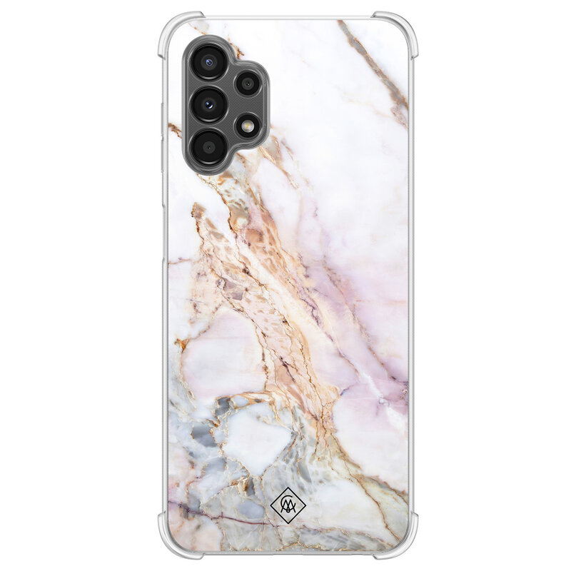 Casimoda Samsung Galaxy A13 4G shockproof hoesje - Parelmoer marmer