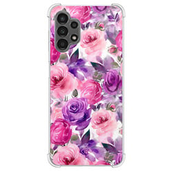 Casimoda Samsung Galaxy A13 4G shockproof hoesje - Rosy blooms