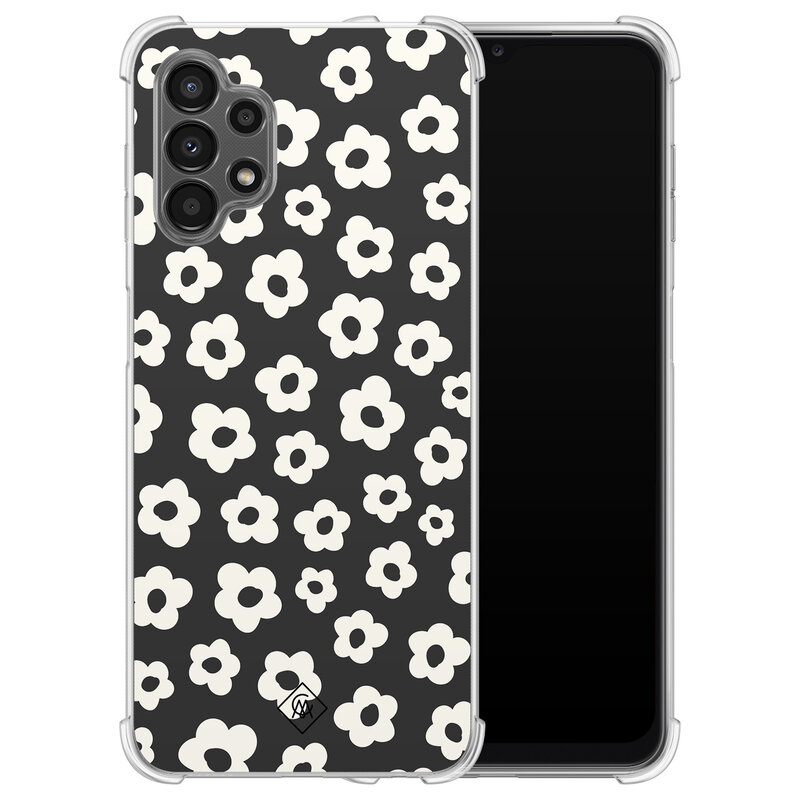 Casimoda Samsung Galaxy A13 4G shockproof hoesje - Retro bloempjes