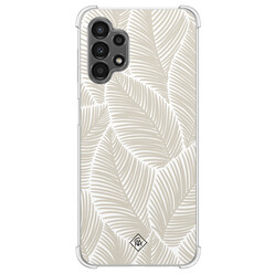 Casimoda Samsung Galaxy A13 4G shockproof hoesje - Palmy leaves beige