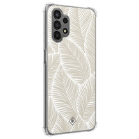 Casimoda Samsung Galaxy A13 4G shockproof hoesje - Palmy leaves beige