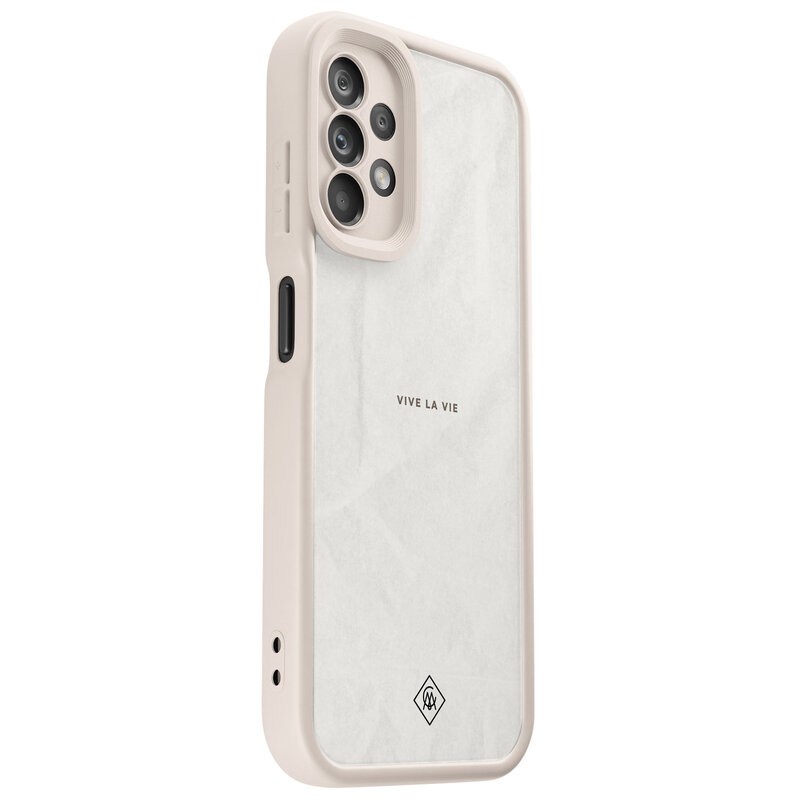 Casimoda Samsung Galaxy A13 4G beige case - Vive la vie