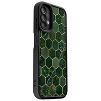 Casimoda Samsung Galaxy A13 4G zwarte case - Kubus groen