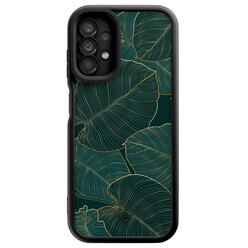 Casimoda Samsung Galaxy A13 4G zwarte case - Monstera leaves