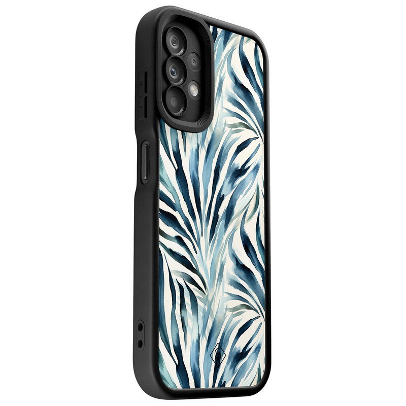 Casimoda Samsung Galaxy A13 4G zwarte case - Japandi waves