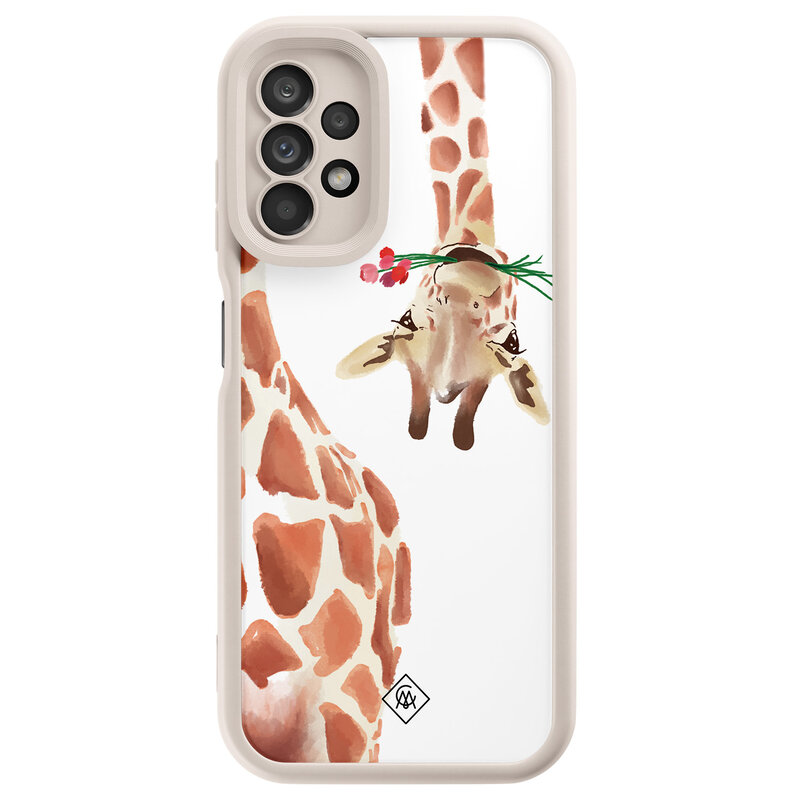 Casimoda Samsung Galaxy A13 4G beige case - Giraffe