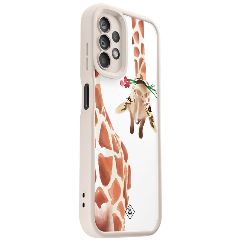 Casimoda Samsung Galaxy A13 4G beige case - Giraffe