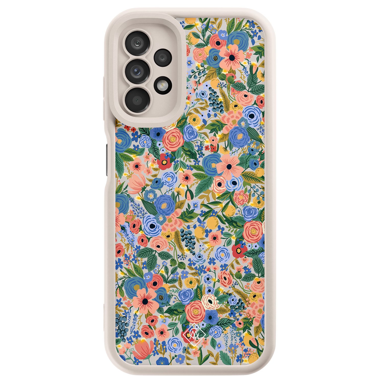 Samsung Galaxy A13 4G beige case - Floral garden