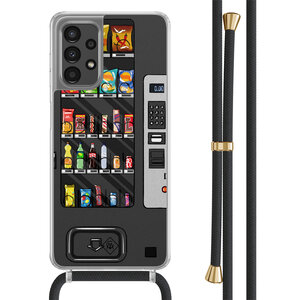 Casimoda Samsung Galaxy A13 4G hoesje met zwart koord - Snoepautomaat