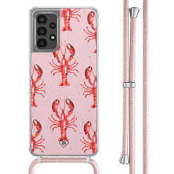 Casimoda Samsung Galaxy A13 4G hoesje met rosegoud koord - Lobster