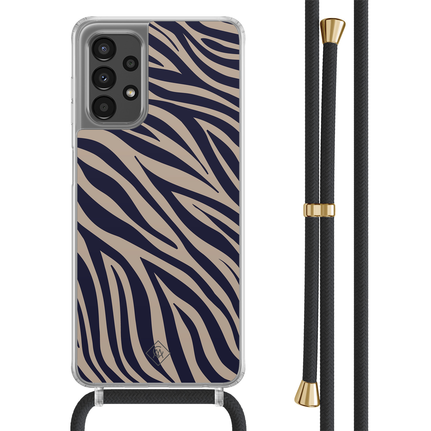 Samsung Galaxy A13 4G hoesje met zwart koord Wavy twist