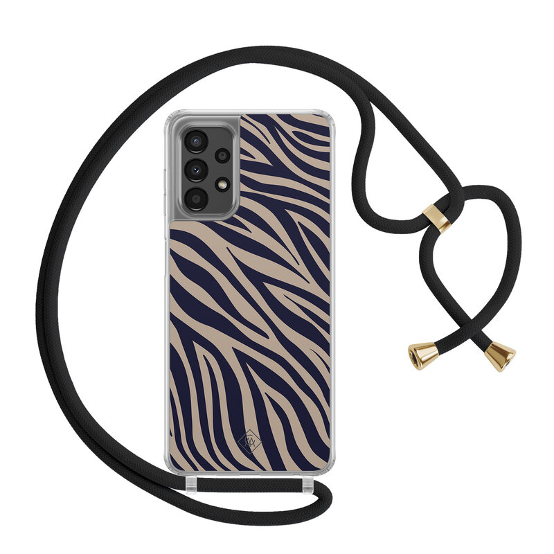 Casimoda Samsung Galaxy A13 4G hoesje met zwart koord - Wavy twist