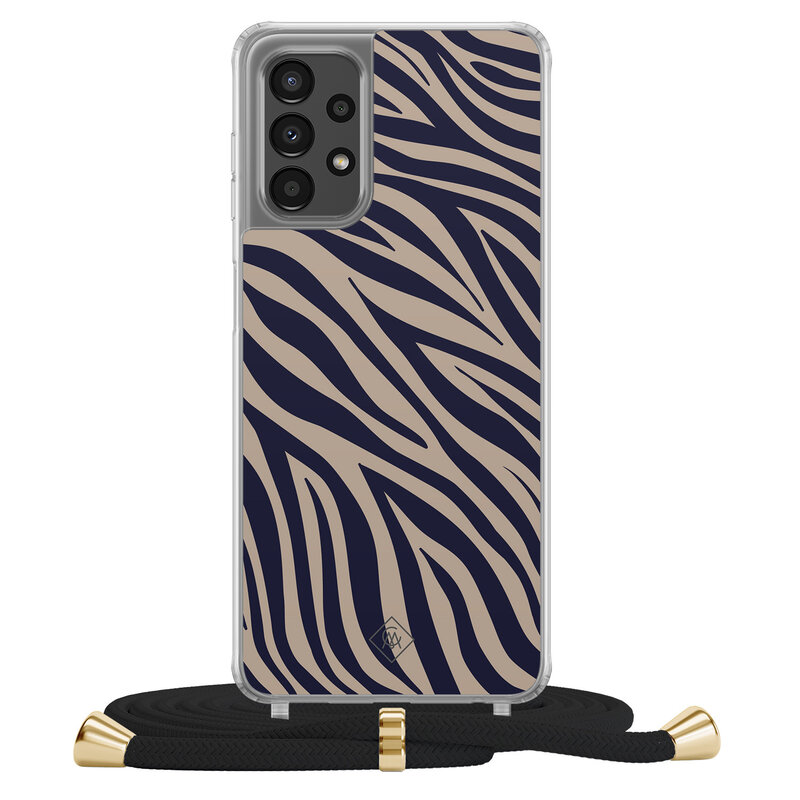 Casimoda Samsung Galaxy A13 4G hoesje met zwart koord - Wavy twist