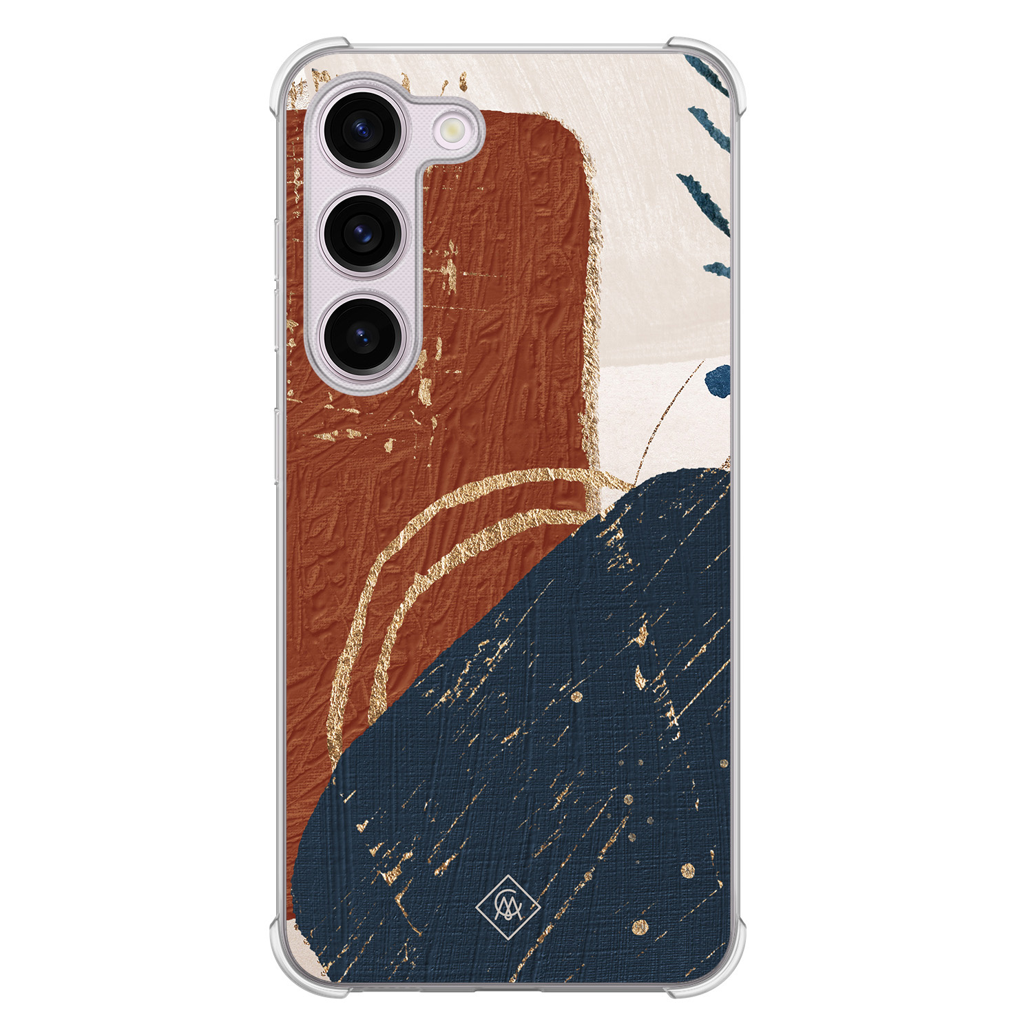 Samsung Galaxy S23 Plus shockproof hoesje - Abstract terracotta