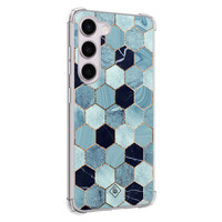 Casimoda Samsung Galaxy S23 Plus shockproof hoesje - Blue cubes