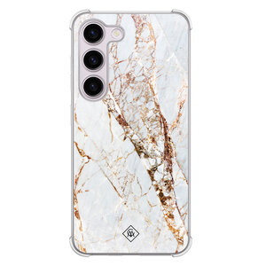 Casimoda Samsung Galaxy S23 Plus shockproof hoesje - Marmer goud