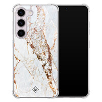 Casimoda Samsung Galaxy S23 Plus shockproof hoesje - Marmer goud