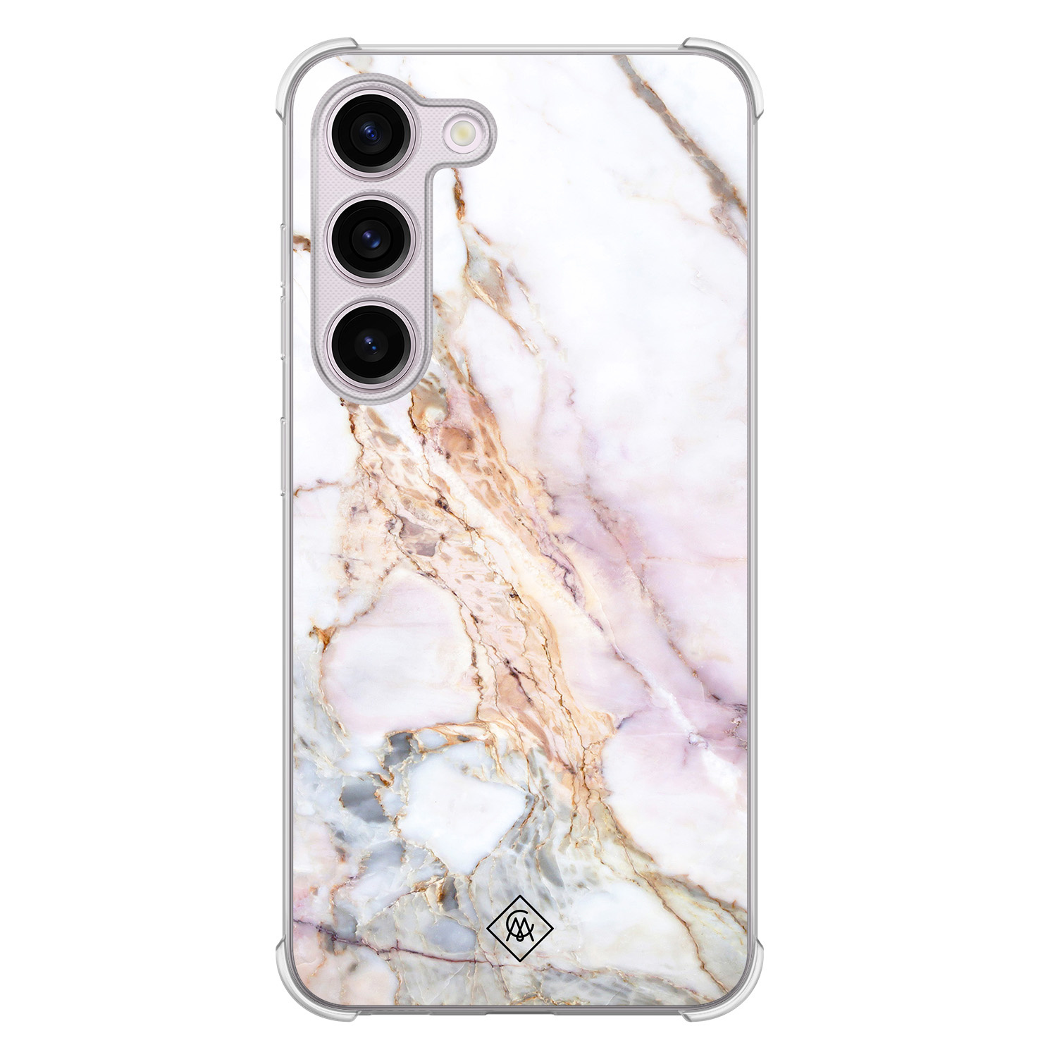 Samsung Galaxy S23 Plus shockproof hoesje Parelmoer marmer