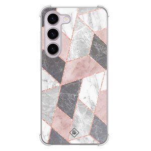 Casimoda Samsung Galaxy S23 Plus shockproof hoesje - Stone grid