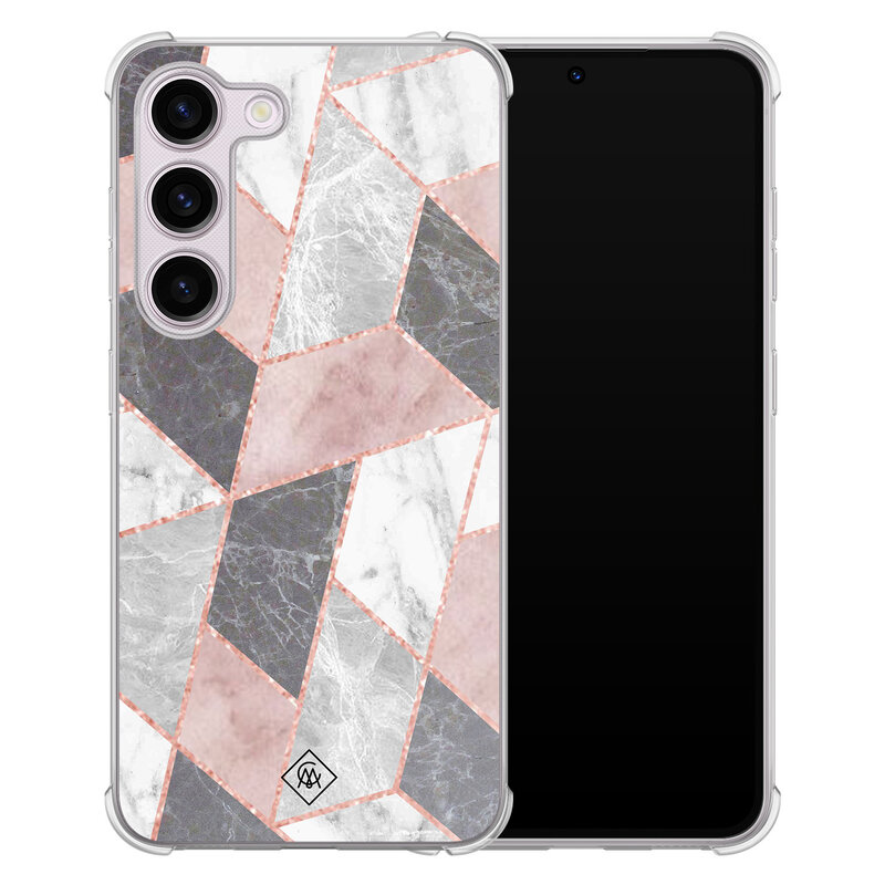Casimoda Samsung Galaxy S23 Plus shockproof hoesje - Stone grid