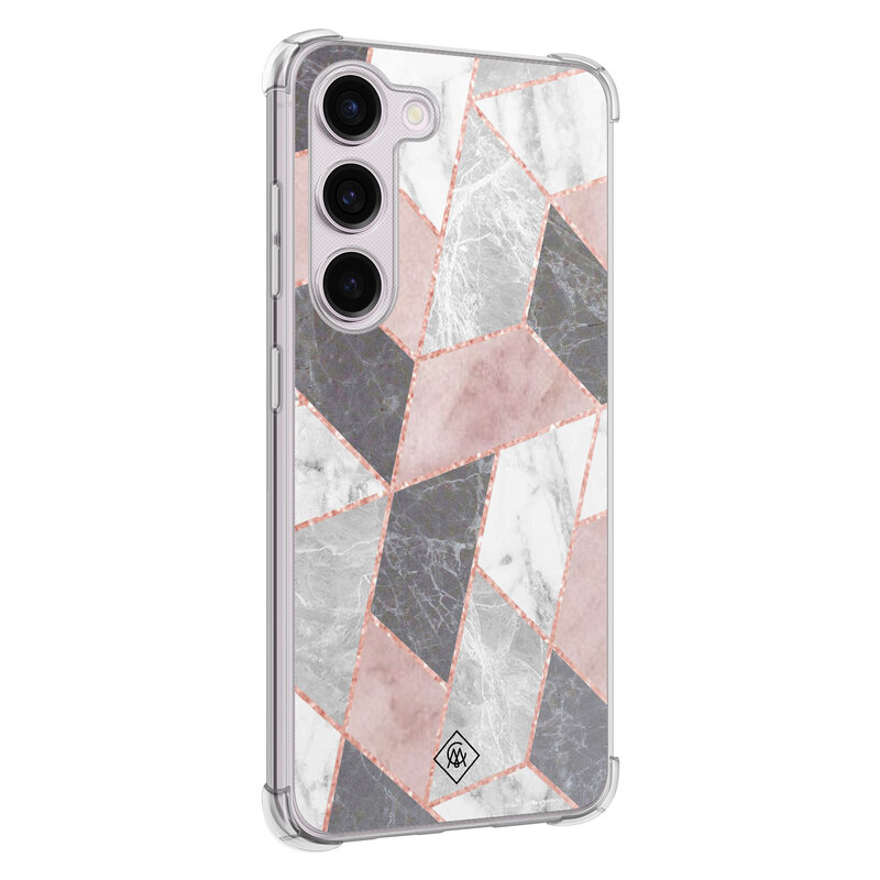 Casimoda Samsung Galaxy S23 Plus shockproof hoesje - Stone grid
