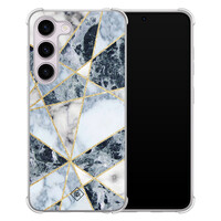 Casimoda Samsung Galaxy S23 Plus shockproof hoesje - Marmer blauw
